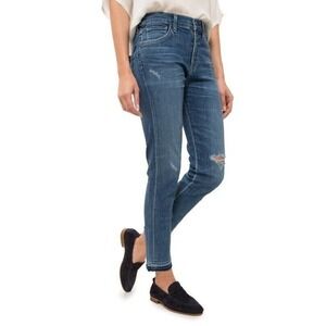 CITIZENS OF HUMANITY Agnes Crop Mid Rise Straight in Distressed Harbor Size 26